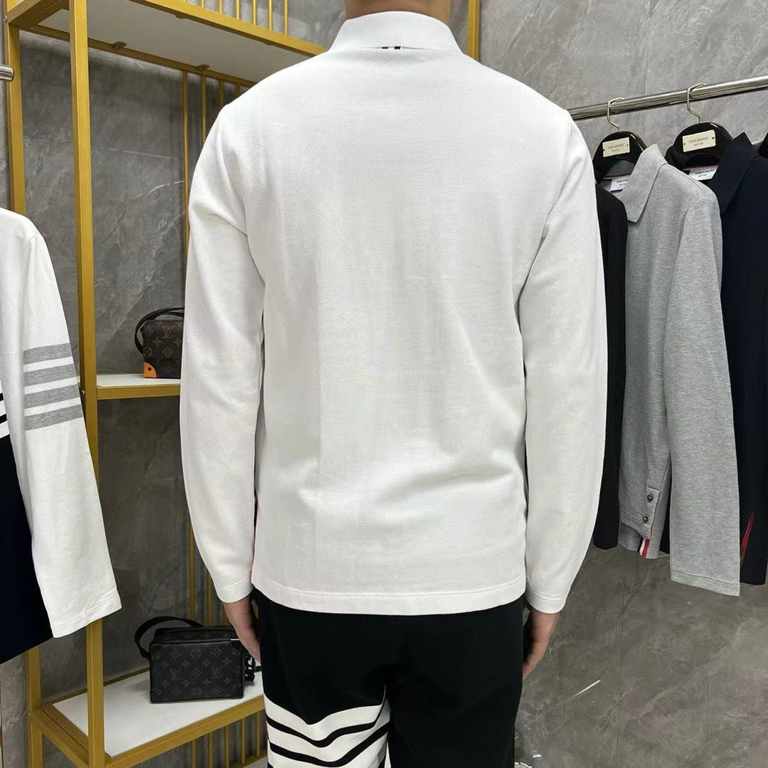 Lapel long-sleeved T-shirt | Thom Browne