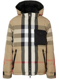 Burberry check-pattern hooded jacket