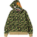 BAPE ABC Shark Full Zip Hoodie Green 1I20 115 002 GREEN