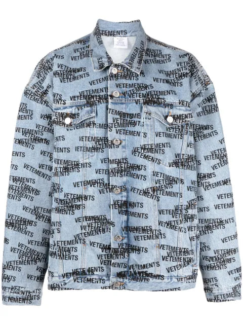 VETEMENTS logo-print denim jacket