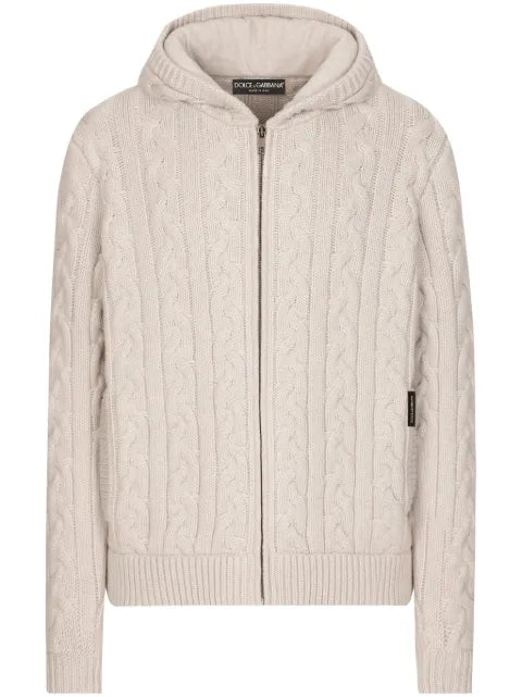 Dolce & Gabbana cable-knit hoodie