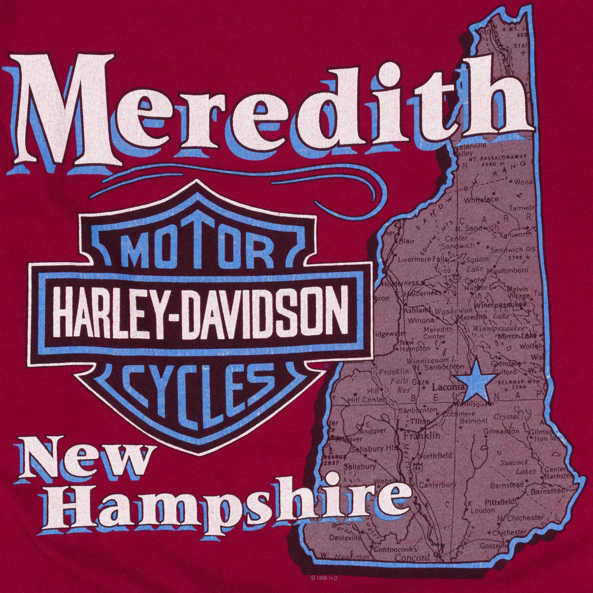 RED 77TH ANNUAL LACONIA RALLY T-SHIRT