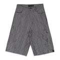 GRAY EXPOSED SEAM MID LENGTH SHORTS