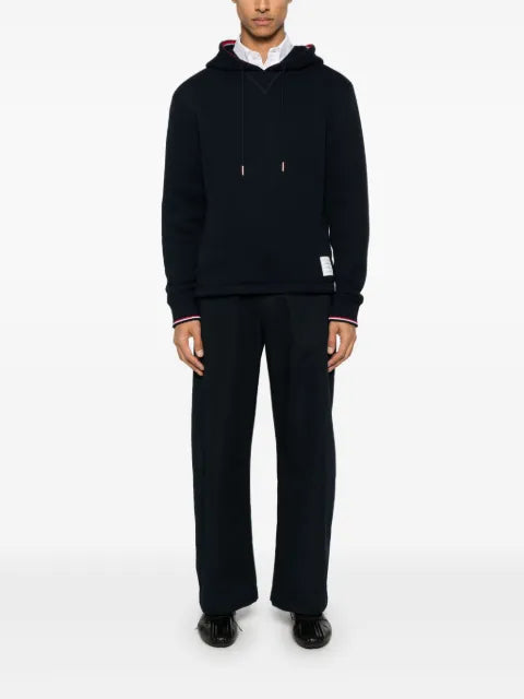 Thom Browne Loopback Oversized RWB-stripe hoodie