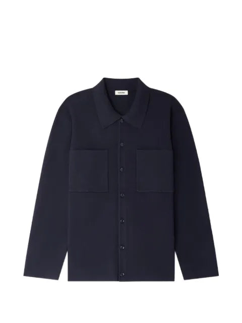 SANDRO knitted shirt jacket