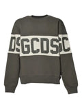 GCDS logo-print stripe sweatshirt