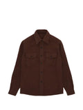 Fortela Kenny brushed chest-pocket overshirt