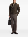 BOSS suede jacket with zippered cuffs