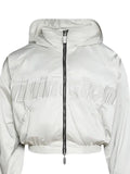 RRR123 Flagship Abbots logo-embroidered padded jacket