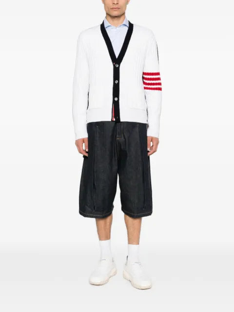 Thom Browne 4-Bar cable-knit cardigan