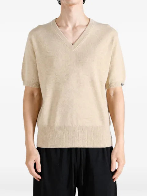 extreme cashmere N°490 Martina short-sleeve V-neck sweater