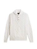 Woolrich cable-knit shawl-neck sweater
