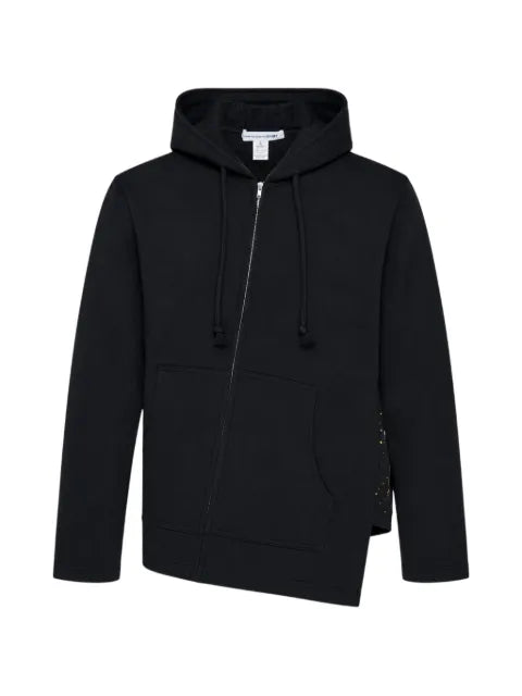 Comme Des Garçons Shirt asymmetric paint-splatter hoodie