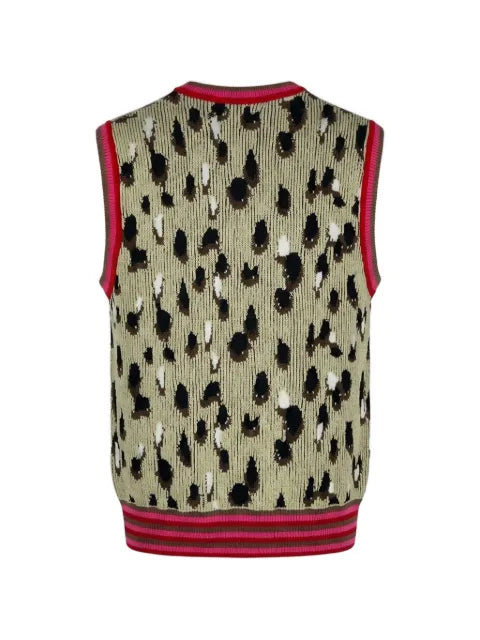 PDF leopard-print knitted vest