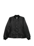Black Comme Des Garçons satin raglan-sleeve jacket