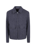 Paul Smith herringbone-pattern zip-up jacket