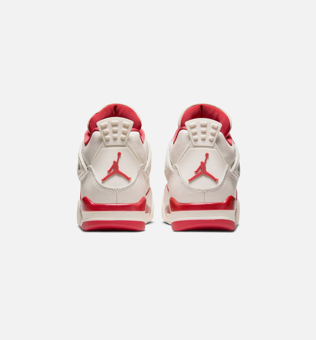Air Jordan 4 Retro Valentine's Day Women's Shoes - Pale Ivory/Sierra Red/Tough Red