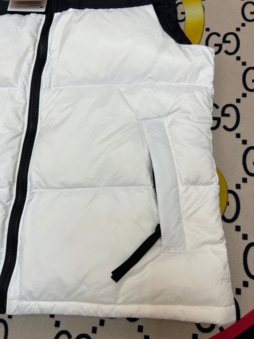 The North Face White/Black 1996 Retro Nuptse Down Vest