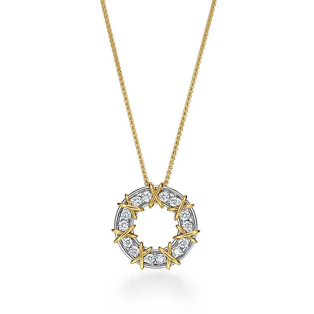 Tiffany Style Smile 18K Gold-Plated Necklace