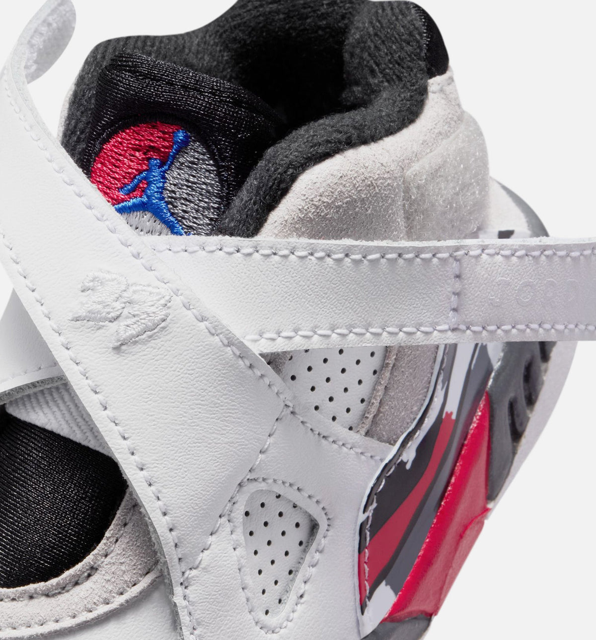 Air Jordan 8 Retro White and True Red Infant/Toddler – White/Black/True Red