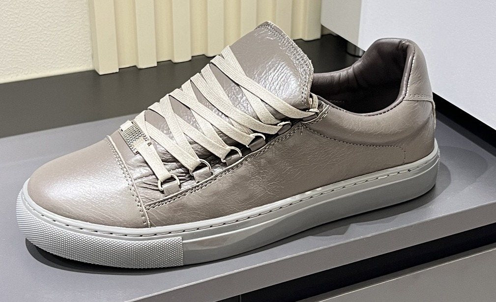 Balenciaga Taupe Gray Low-Top Sneakers