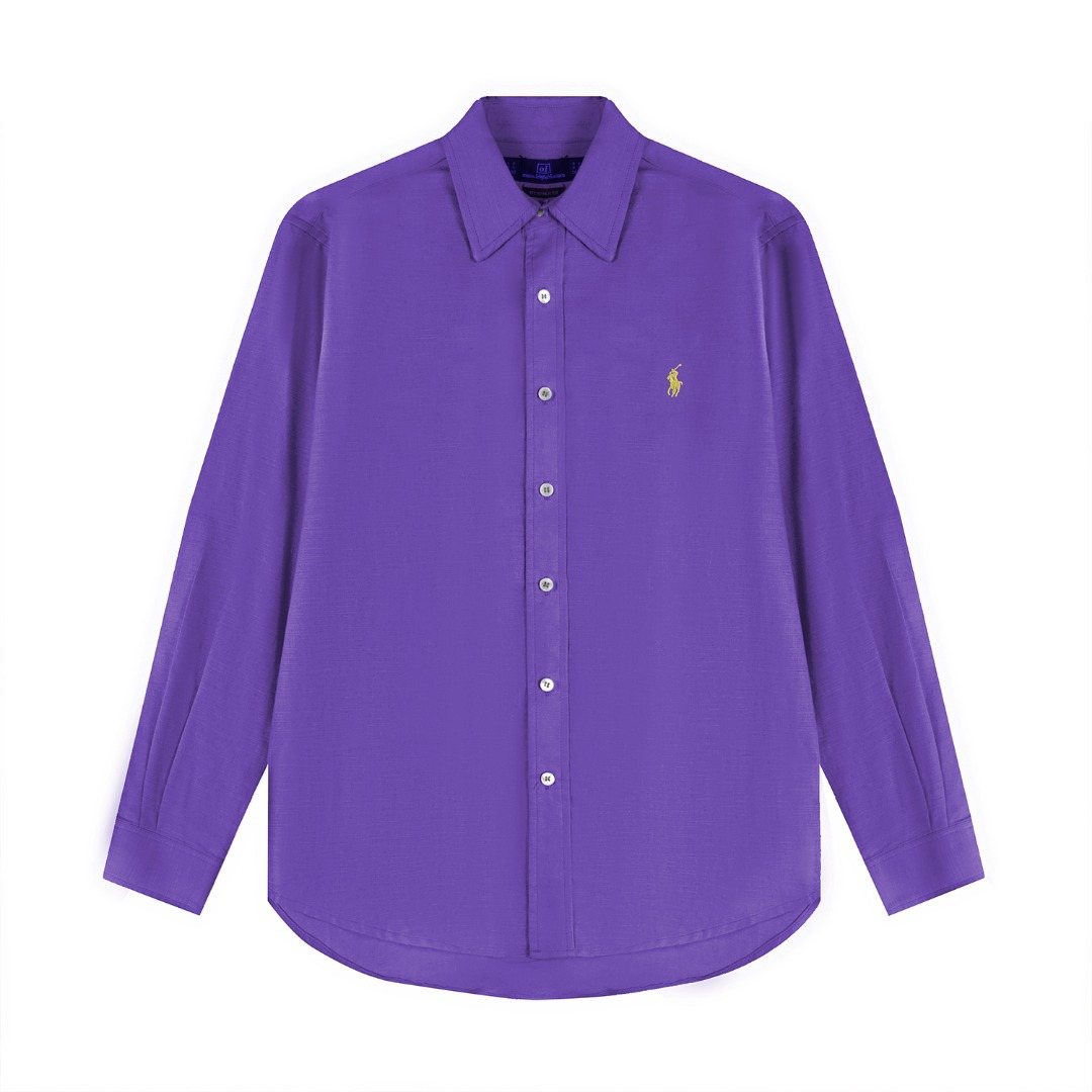 Ralph Lauren Embroidered Cotton-Blend Slub Linen Long-Sleeve Shirt