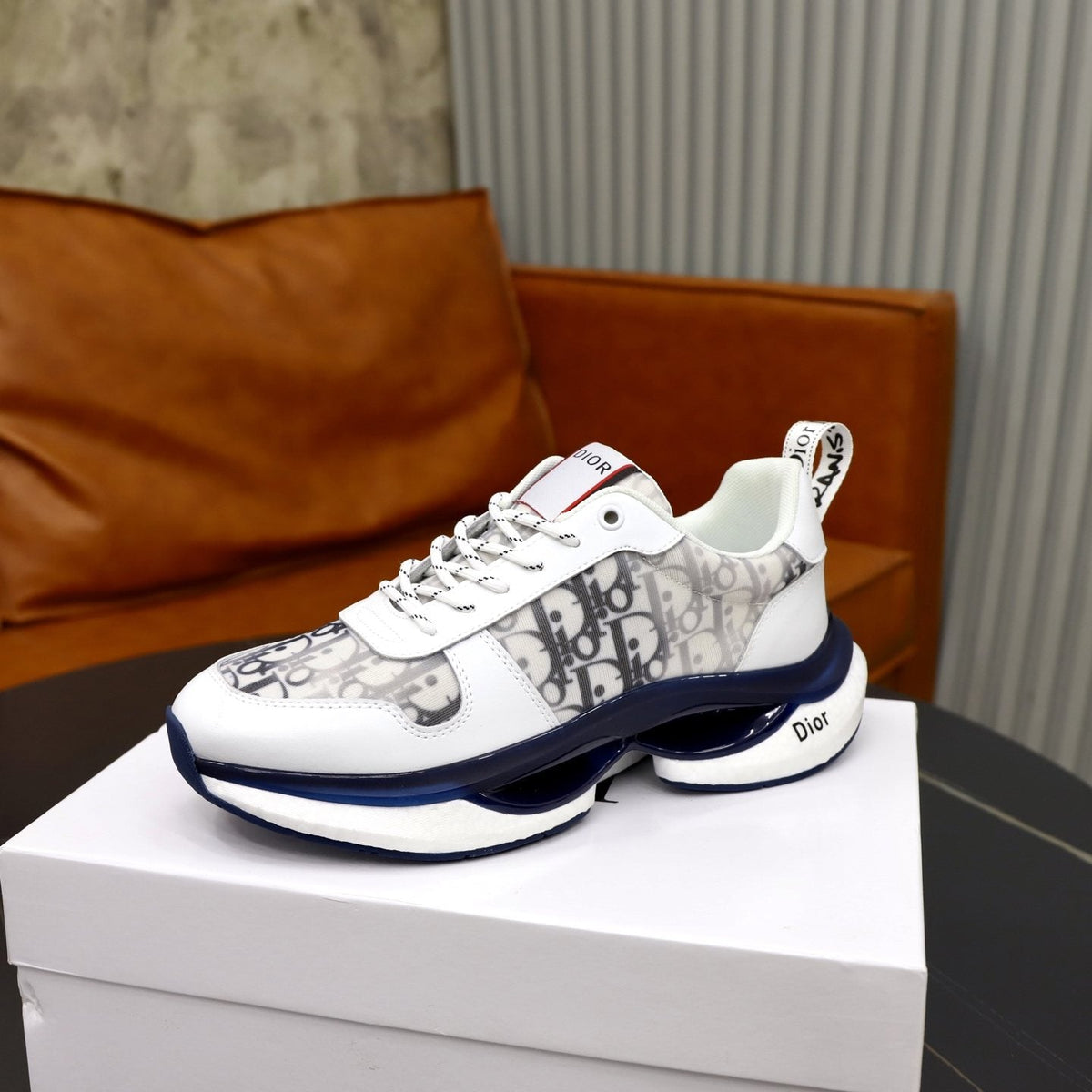 Dior Men's Patterned Lace-Up Sneakers
