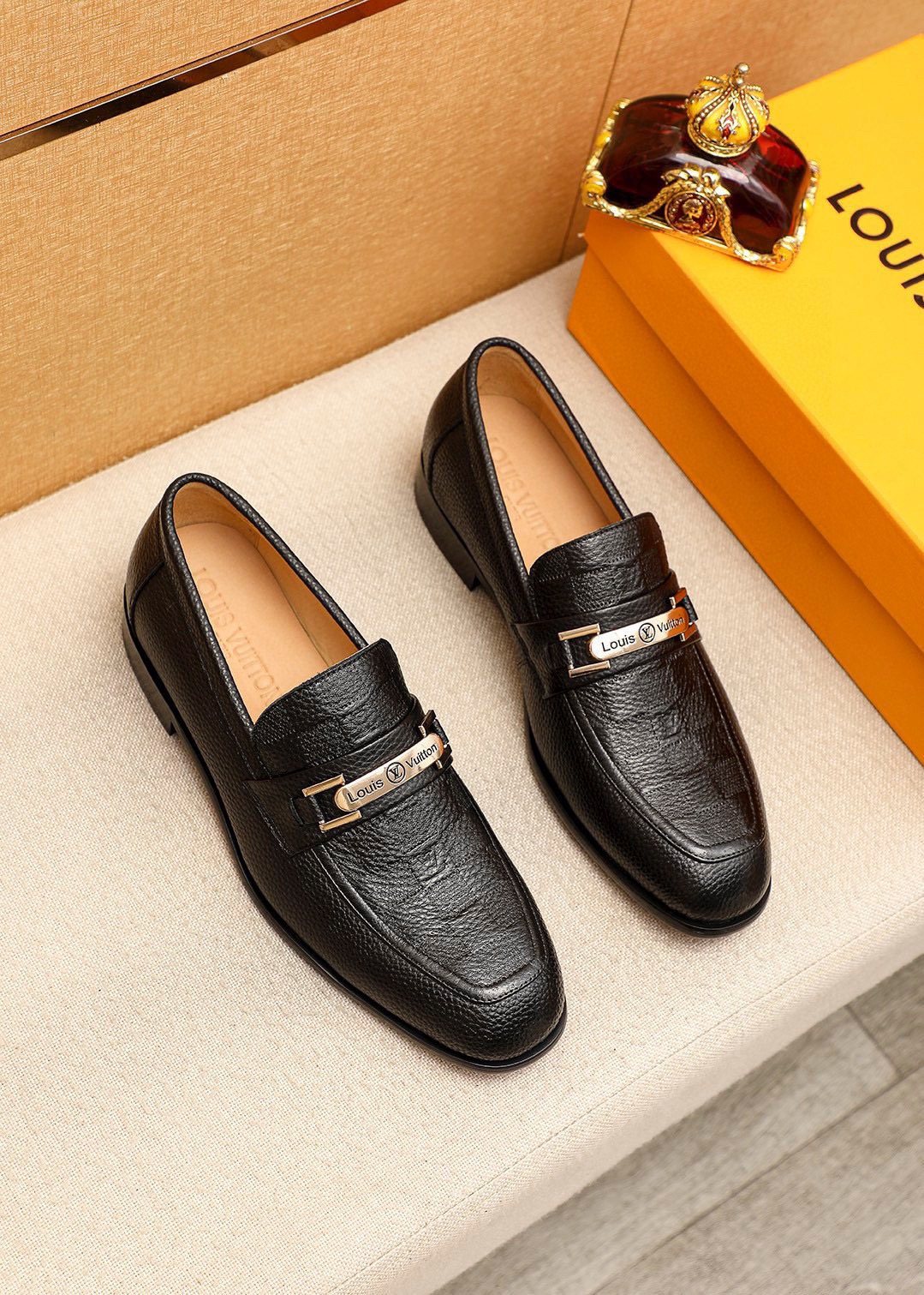 Louis Vuitton Men's Textured Bar Loafers